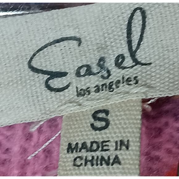 New Easel Los Angeles Fair Isle Knit Sweater Small Multicolor Soft Pullover - Picture 12 of 13